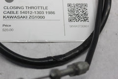 CLOSING THROTTLE CABLE 54012-1303 1986 KAWASAKI ZG1000