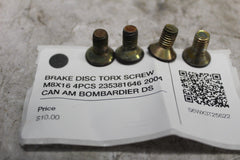 BRAKE DISC TORX SCREW M8X16 4PCS 235381646 2004 CAN AM BOMBARDIER DS 650