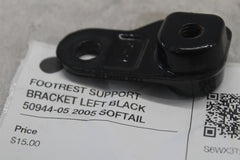 FOOTREST SUPPORT BRACKET LEFT BLACK 50944-05 2005 SOFTAIL FLSTNI