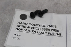 HAND CONTROL CASE SCREW 2PCS 3658 2005 SOFTAIL DELUXE FLSTNI