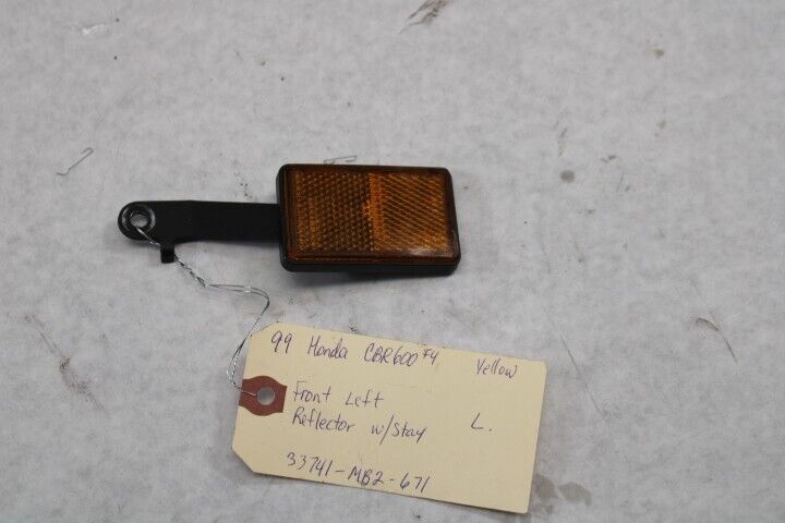 OEM Honda Motorcycle 1999 CBR600F4 Front Reflector w/Stay LEFT 33741-MB2-671