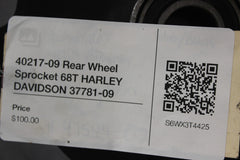 40217-09 Rear Wheel Sprocket 68T HARLEY DAVIDSON 37781-09