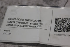 REAR FORK SWINGARM CAPS CHROME  67865-89 2008 H-D ELECTRAGLIDE FLHT