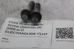 Front Brake Caliper Screw (2) 44160-00 2008 H-D ELECTRAGLIDE FLHT