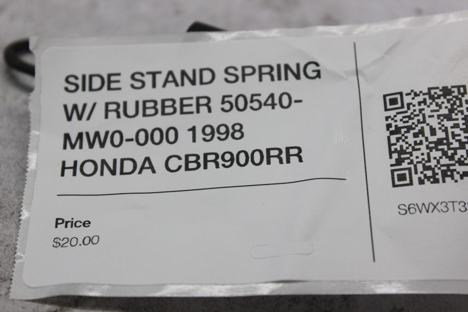 SIDE STAND SPRING W/ RUBBER 50540-MW0-000 1998 HONDA CBR900RR