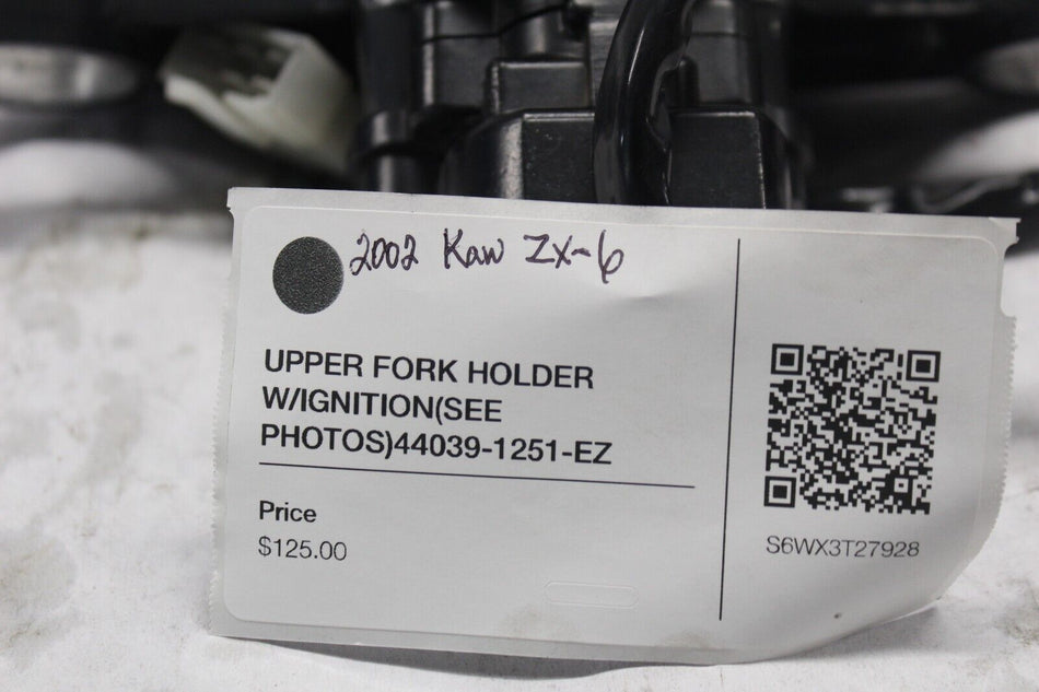 UPPER FORK HOLDER W/IGNITION (SEE PHOTOS) 44039-1251-EZ  2002 KAW ZX-6