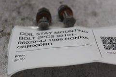 COIL STAY MOUNTING BOLT 2PCS 92101-06020-4J 1998 HONDA CBR900RR