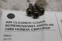 AIR CLEANER COVER SCREW (3) 93891-05020-08  1988 HONDA CBR1000F