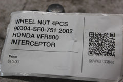WHEEL NUT 4PCS 90304-SF0-751 2002 HONDA VFR800 INTERCEPTOR