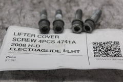 LIFTER COVER SCREW 4PCS 4741A 2008 H-D ELECTRAGLIDE FLHT