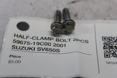 HALF-CLAMP BOLT 2PCS 59675-19C00 2001 SUZUKI SV650S