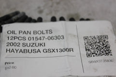 OIL PAN BOLTS 12PCS 01547-06303 2002 SUZUKI HAYABUSA GSX1300R