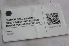 CLUTCH BALL BEARING (16003) 91011-KK6-013 1986 HONDA V65 MAGNA VF1100C