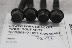 LOWER FORK BRACKET PINCH BOLT 4PCS 130BB0840 1999 KAWASAKI NINJA ZX-9R