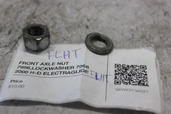 FRONT AXLE NUT 7956,LOCKWASHER 7068 2000 H-D ELECTRAGLIDE FLHT