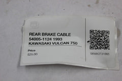 REAR BRAKE CABLE 54005-1124 1993 KAWASAKI VULCAN 750