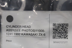 CYLINDER HEAD ASSY (SEE PHOTOS) 11008-1241 1992 KAWASAKI ZX-6