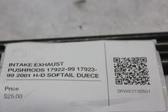 INTAKE EXHAUST PUSHRODS 17922-99 17923-99 2001 H-D SOFTAIL DUECE FXSTD