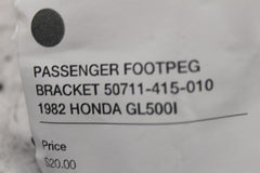 PASSENGER FOOTPEG BRACKET 50711-415-010 1982 HONDA GL500I SILVERWING