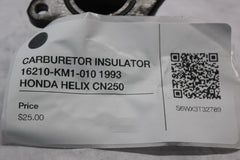 CARBURETOR INSULATOR 16210-KM1-010 1993 HONDA HELIX CN250
