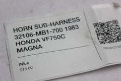 HORN SUB-HARNESS 32106-MB1-700 1983 HONDA VF750C MAGNA