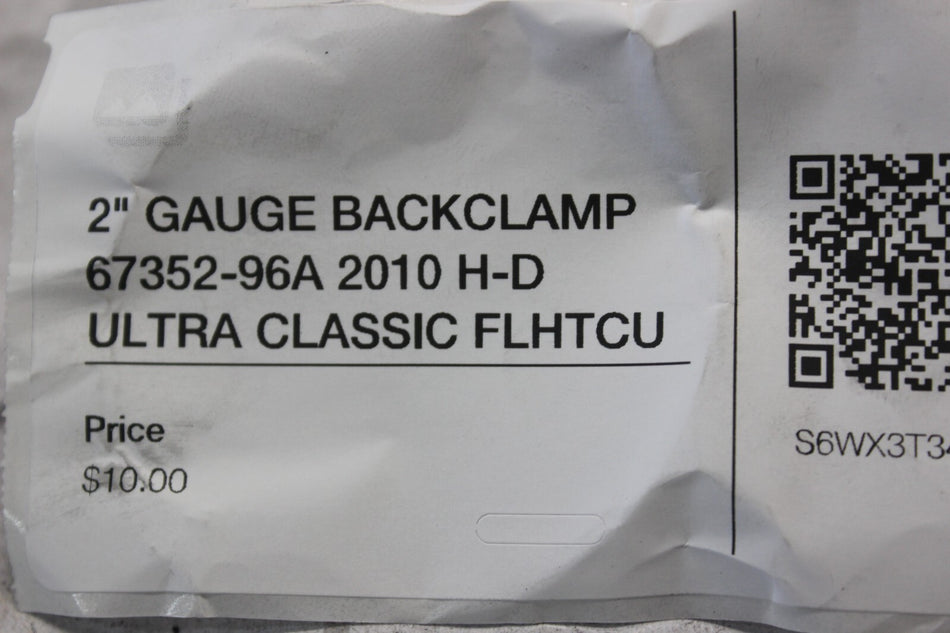 2" GAUGE BACKCLAMP 67352-96A 2010 H-D ULTRA CLASSIC FLHTCU