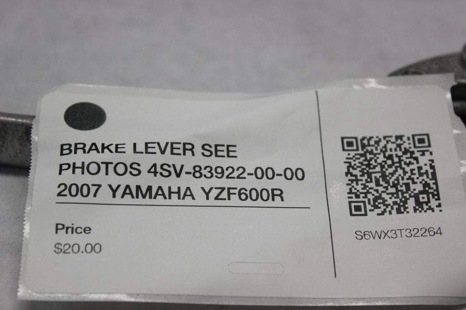 BRAKE LEVER SEE PHOTOS 4SV-83922-00-00 2007 YAMAHA YZF600R