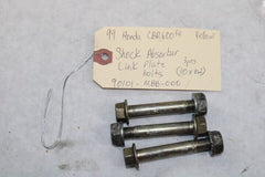 OEM Honda Motorcycle 1999 CBR600F4 Shock Absorber Link Plate Bolts(10x62)