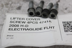 LIFTER COVER SCREW 4PCS 4741A 2008 H-D ELECTRAGLIDE FLHT
