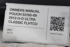 OWNERS MANUAL POUCH 53165-89 2010 H-D ULTRA CLASSIC FLHTCU