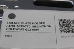 LICENSE PLATE HOLDER 84701-MB9-770 1982 HONDA GOLDWING GL1100A