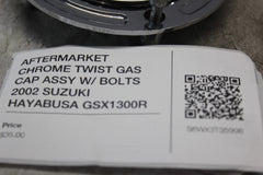 AFTERMARKET CHROME TWIST GAS CAP ASSY W/ BOLTS 2002 SUZUKI HAYABUSA GSX1300R