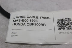 CHOKE CABLE 17950-MAS-E00 1998 HONDA CBR900RR