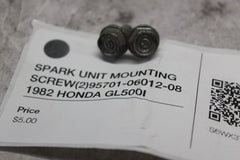 SPARK UNIT MOUNTING SCREW (2) 95701-06012-08 1982 HONDA GL500I