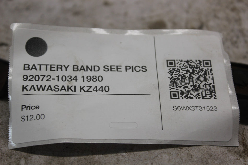 BATTERY BAND SEE PICS 92072-1034 1980 KAWASAKI KZ440