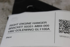 RIGHT ENGINE HANGER BRACKET 50351-MB9-000 1982 GOLDWING GL1100A