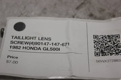 TAILLIGHT LENS SCREW (4) 90147-147-671 1982 HONDA GL500I SILVERWING
