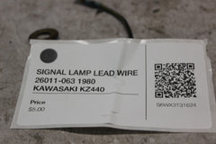 SIGNAL LAMP LEAD WIRE 26011-063 1980 KAWASAKI KZ440