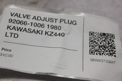 VALVE ADJUST PLUG 92066-1006 1980 KAWASAKI KZ440 LTD