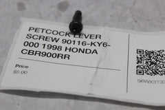 PETCOCK LEVER SCREW 90116-KY6-000 1998 HONDA CBR900RR