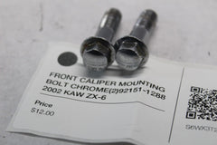 FRONT CALIPER MOUNTING BOLT CHROME (2) 92151-1288  2002 KAW ZX-6