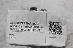 STABILIZER BAR BOLT 3PCS 4721 4350A 2000 H-D ELECTRAGLIDE FLHT
