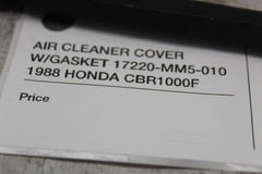 AIR CLEANER COVER W/GASKET 17220-MM5-010  1988 HONDA CBR1000F