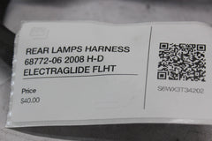 REAR LAMPS HARNESS 68772-06 2008 H-D ELECTRAGLIDE FLHT