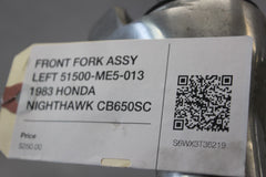 FRONT FORK ASSY LEFT 51500-ME5-013 1983 HONDA NIGHTHAWK CB650SC