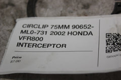 CIRCLIP 75MM 90652-ML0-731 2002 HONDA VFR800 INTERCEPTOR