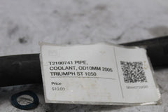 T2100741 PIPE, COOLANT, OD 10MM 2005 TRIUMPH ST 1050
