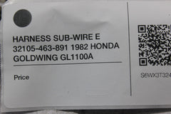 HARNESS SUB-WIRE E 32105-463-891 1982 HONDA GOLDWING GL1100A