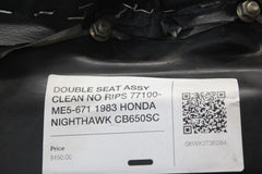DOUBLE SEAT ASSY CLEAN NO RIPS 77100-ME5-671 1983 HONDA NIGHTHAWK CB650SC