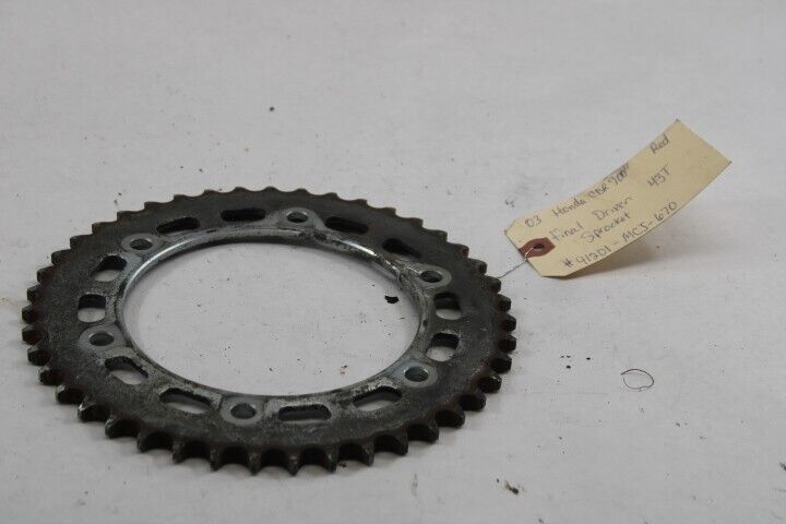 OEM Honda Motorcycle Final Driven Sprocket 43T #41201-MCJ-670 2003 CBR900RR